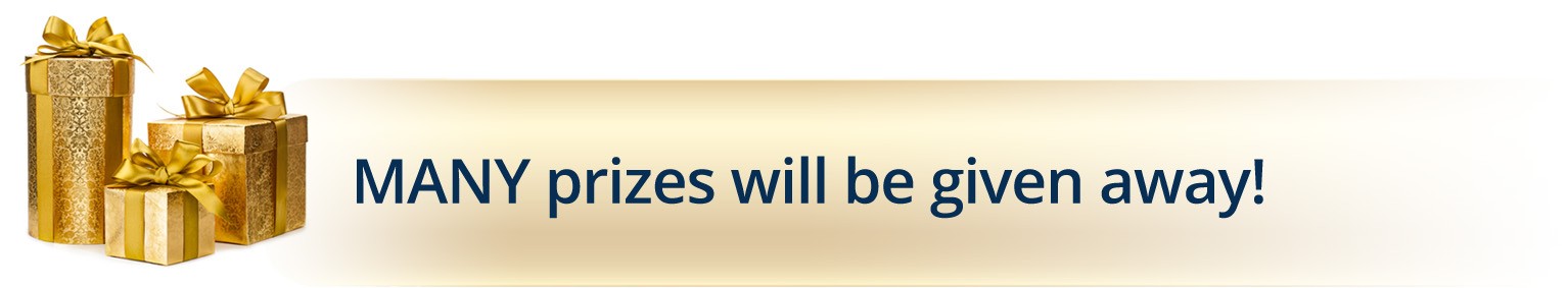 Many prizes will be given away